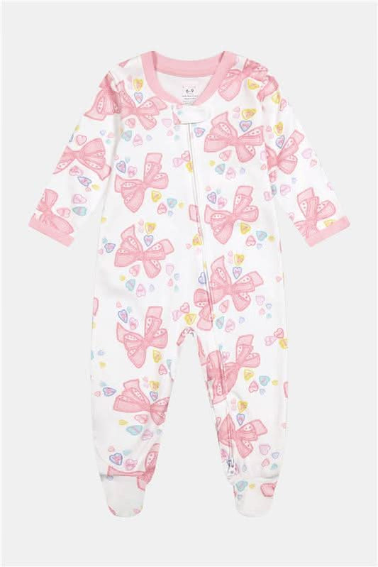 Roller Rabbit Pink Sugar Infant Doily Beaux Zipper Footie