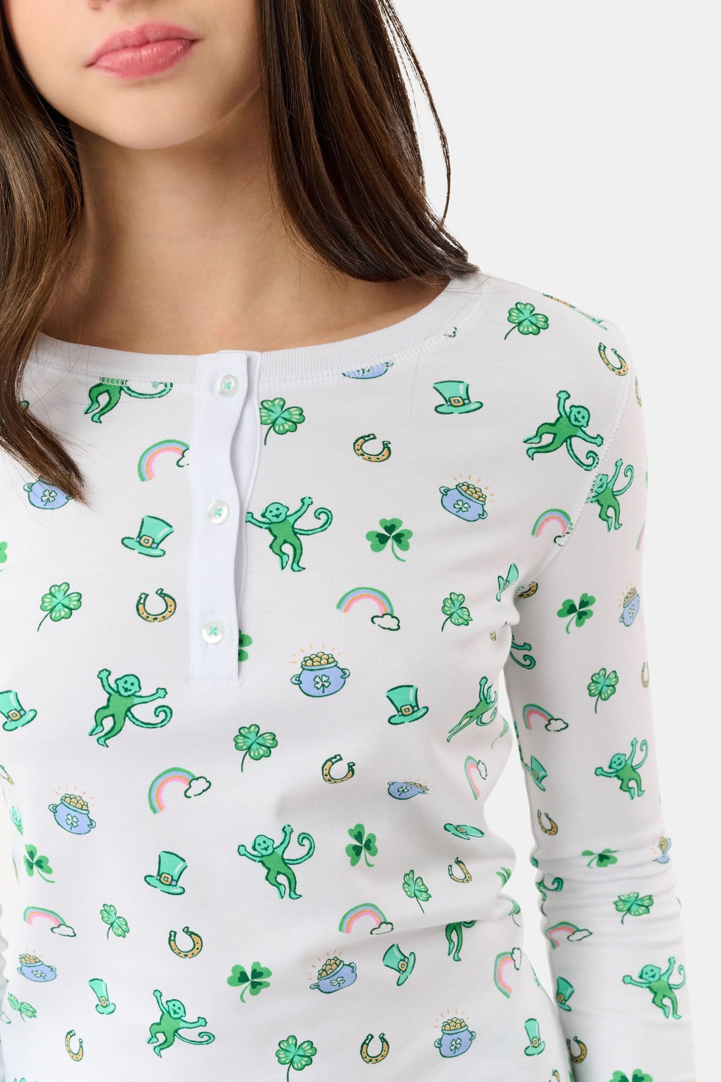 Roller Rabbit Green Kids Luck O' The Monkey Pajamas