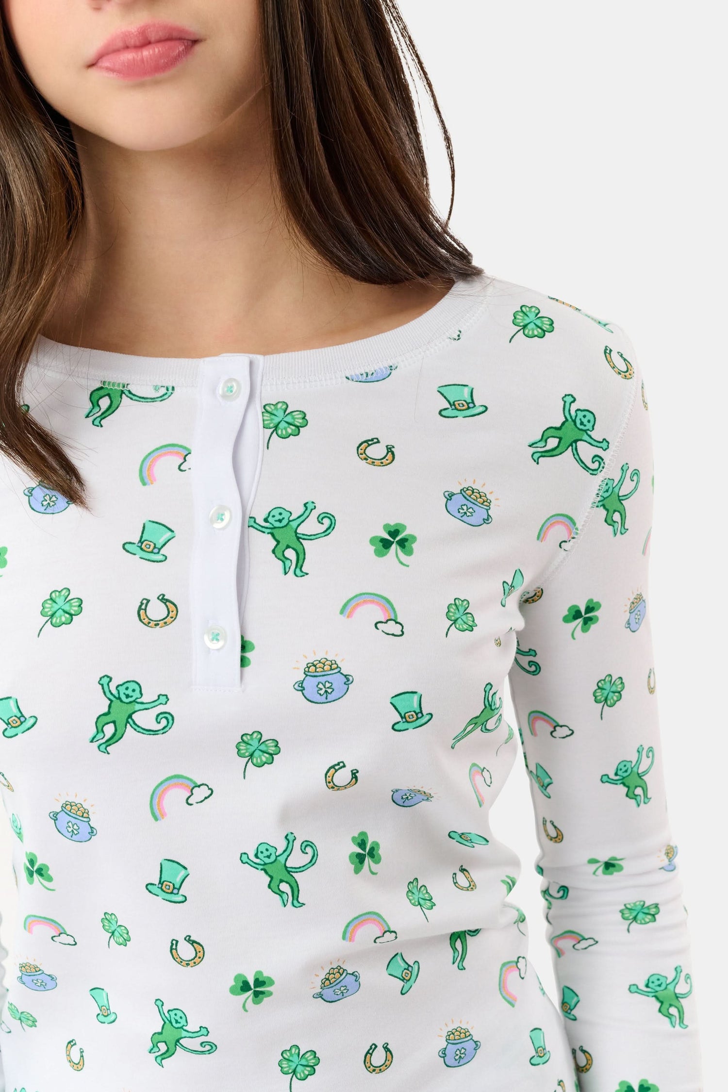 Roller Rabbit Green Kids Luck O' The Monkey Pajamas