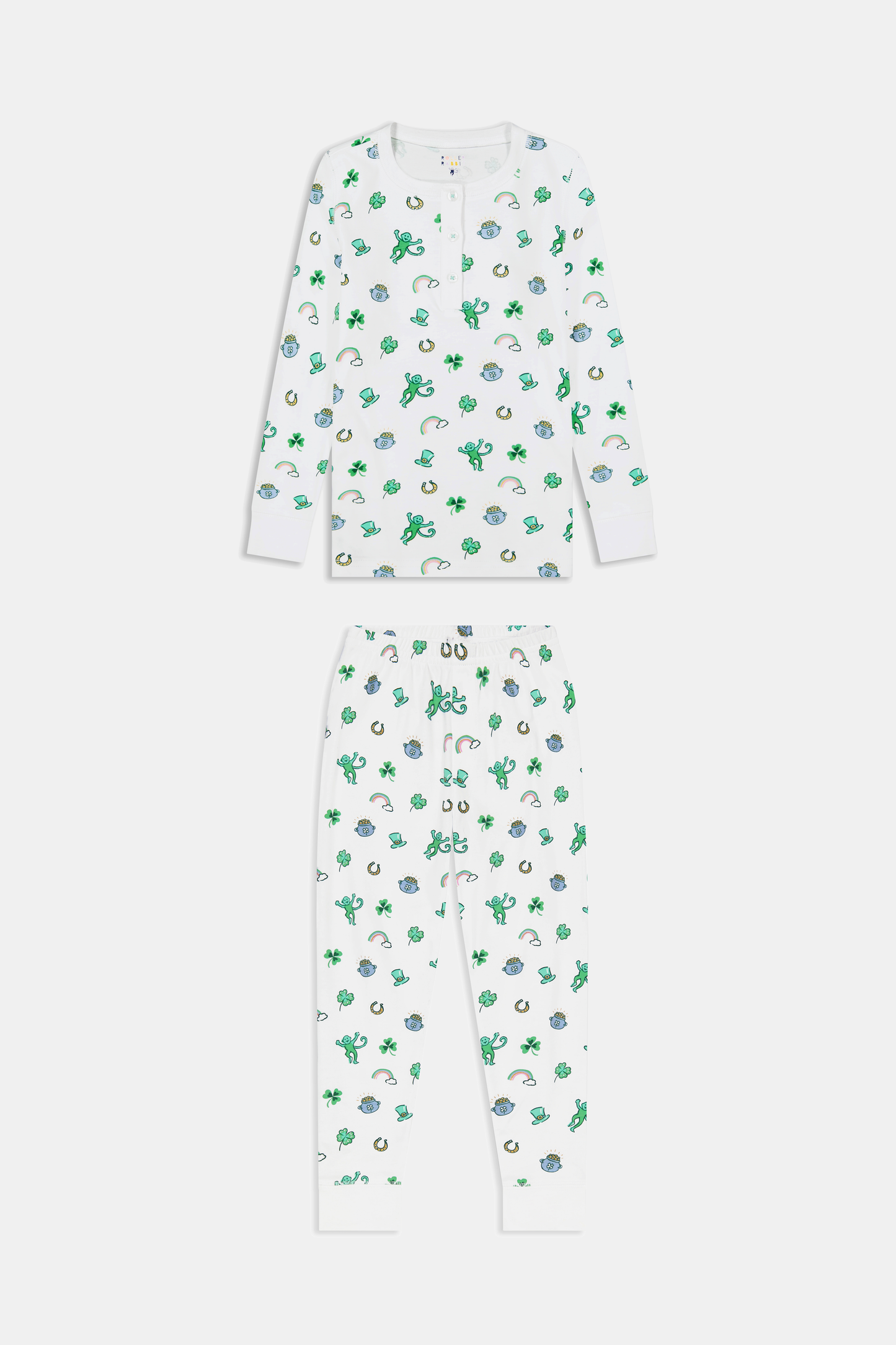Roller Rabbit Green Kids Luck O' The Monkey Pajamas