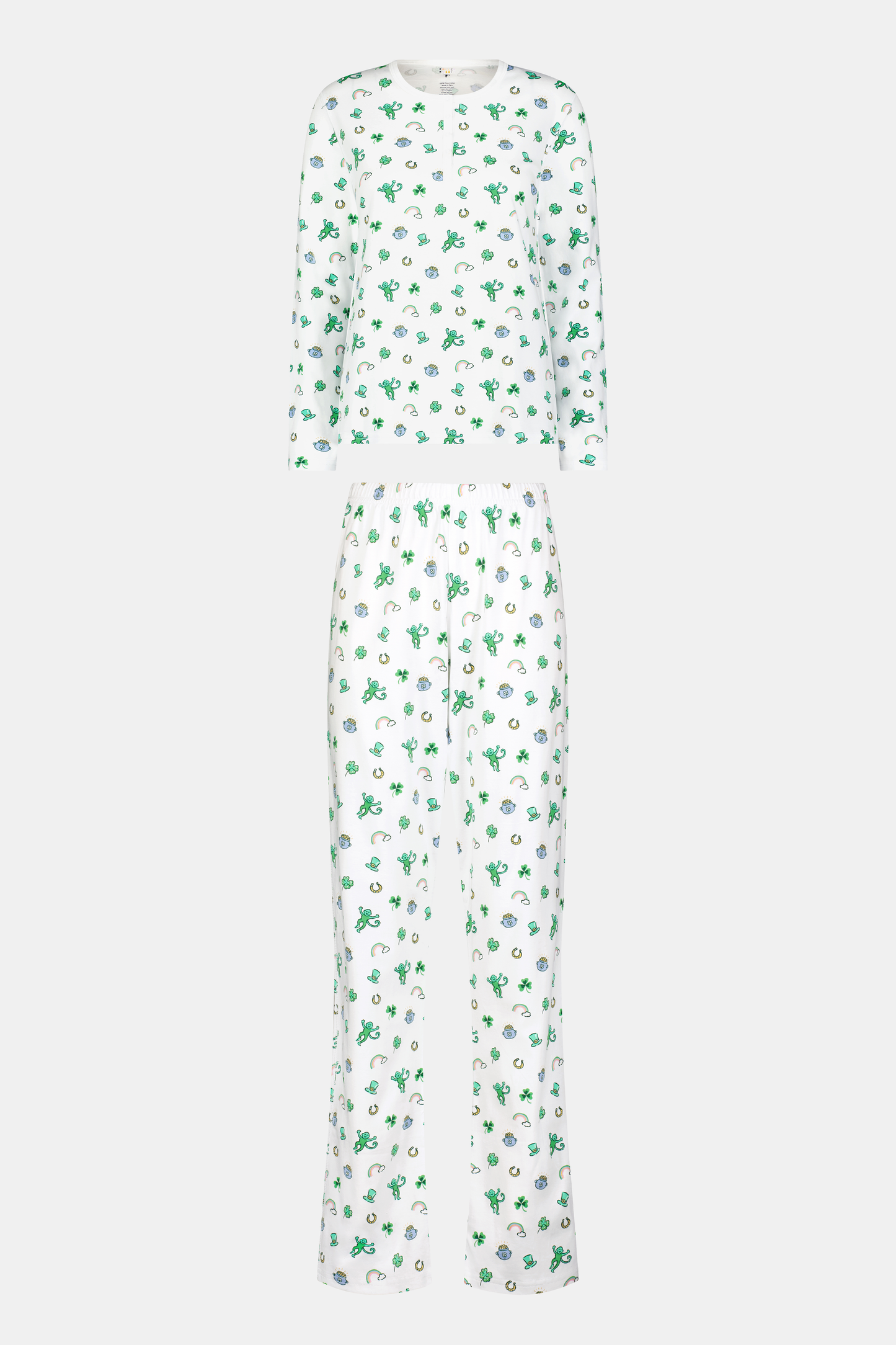 Roller Rabbit Green Luck O' The Monkey Pajamas