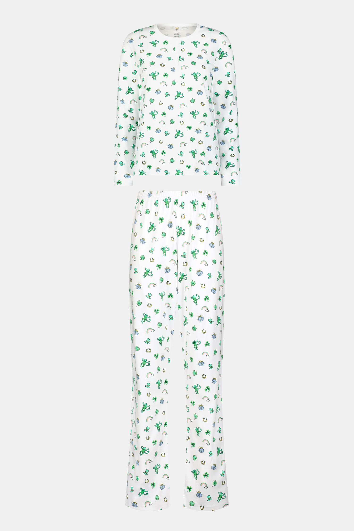 Roller Rabbit Green Luck O' The Monkey Pajamas