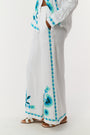 Roller Rabbit Teal Avallon Embroidery Kaylee Pant