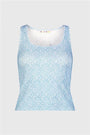 Roller Rabbit Light Blue Jemina Hearts Pointelle Astor Tank