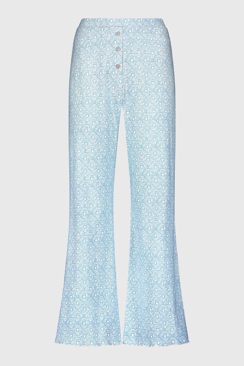 Roller Rabbit Light Blue Jemina Hearts Pointelle Michelle Pant