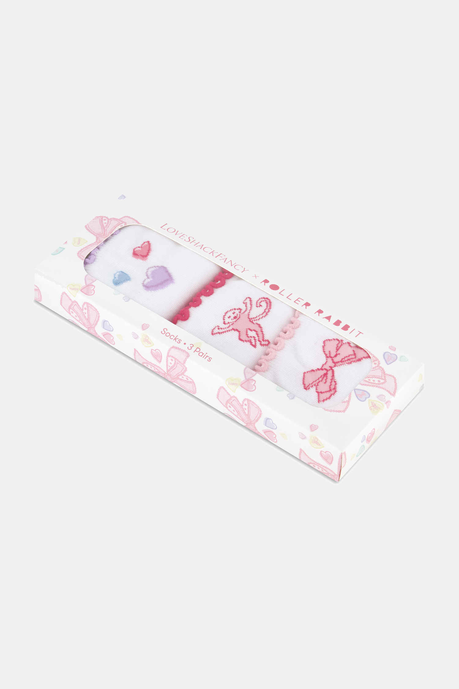 Roller Rabbit Multi Vintage Valentine Ruffle Sock Set