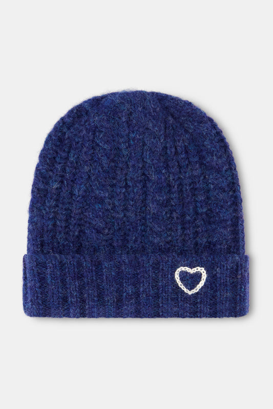 Hearts Embroidery Beanie