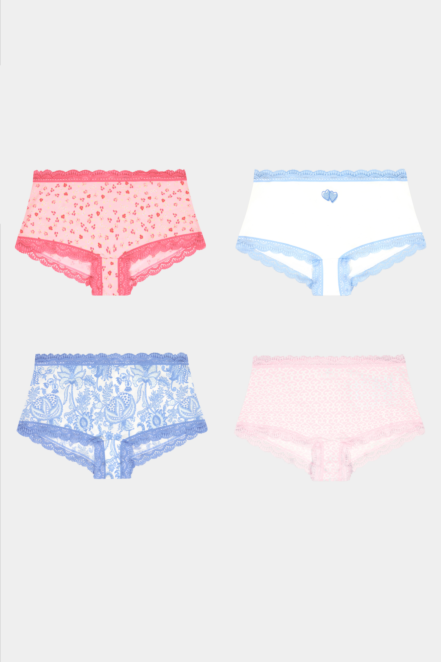 Roller Rabbit Pastel Core Boyshort 4 Pack