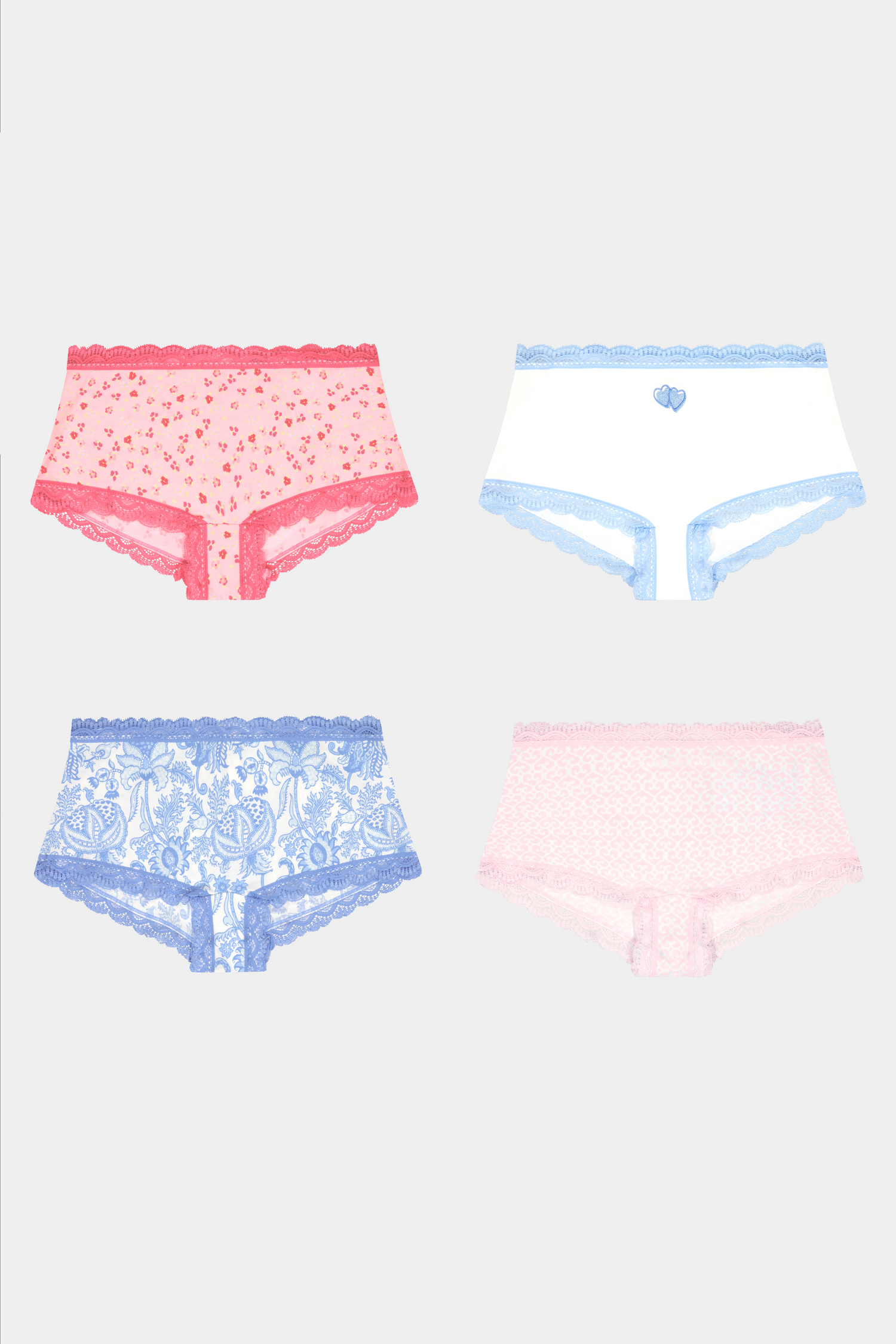 Roller Rabbit Pastel Core Boyshort 4 Pack