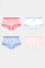 Roller Rabbit Pastel Core Boyshort 4 Pack
