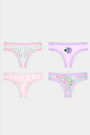 Roller Rabbit Mixed Icon Thong 4 Pack