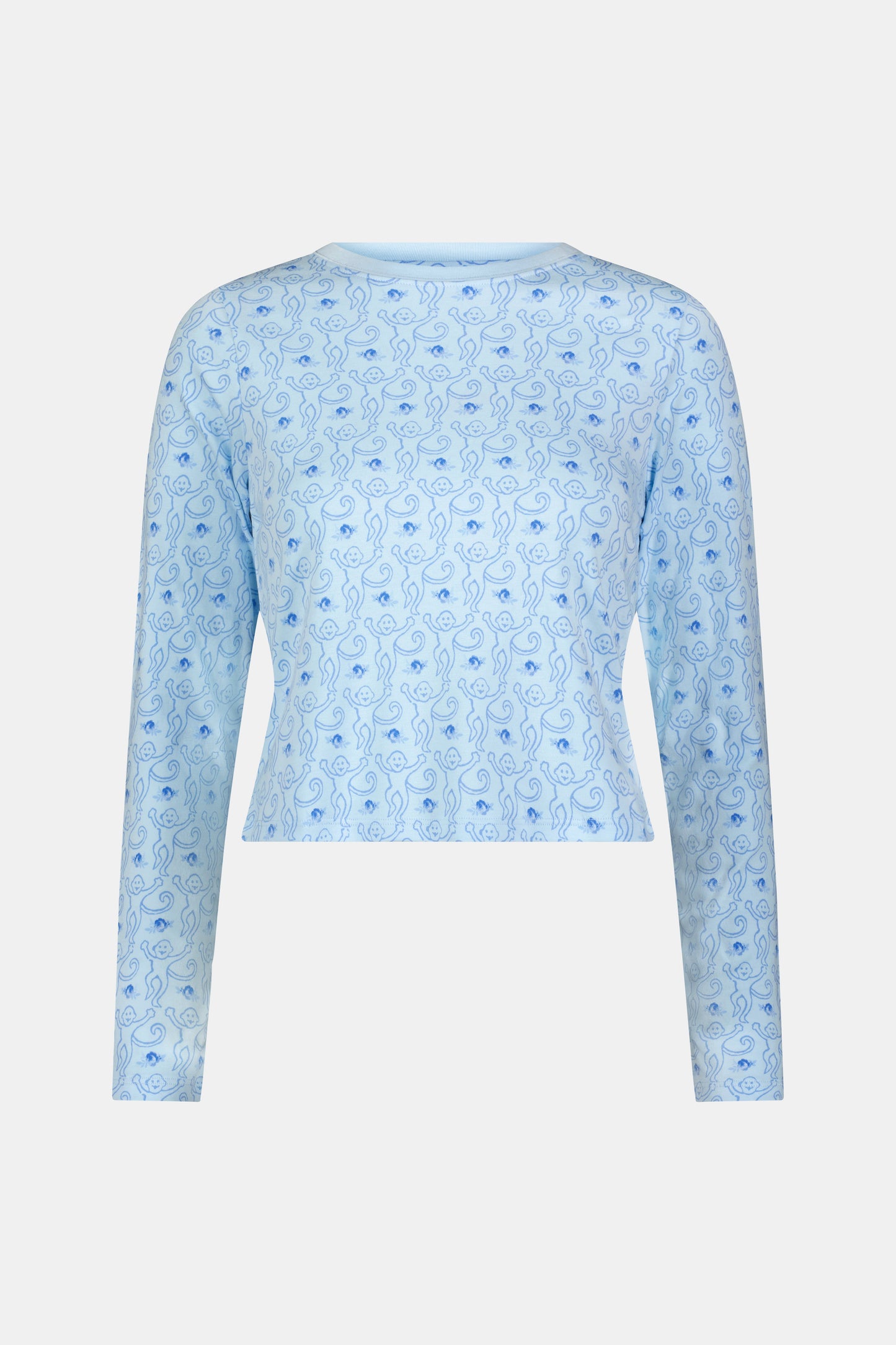 Monkey Rosebud Long Sleeve Baby Tee