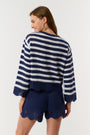 Roller Rabbit Navy Crochet Callista Top