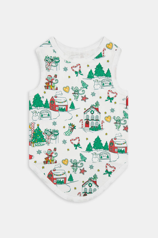 ROLLER RABBIT GREEN  Snow Village Dog Pajamas