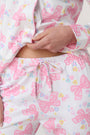 Roller Rabbit Pink Sugar Doily Beaux Long Sleeve Polo Pajamas