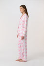 Roller Rabbit Pink Sugar Doily Beaux Long Sleeve Polo Pajamas