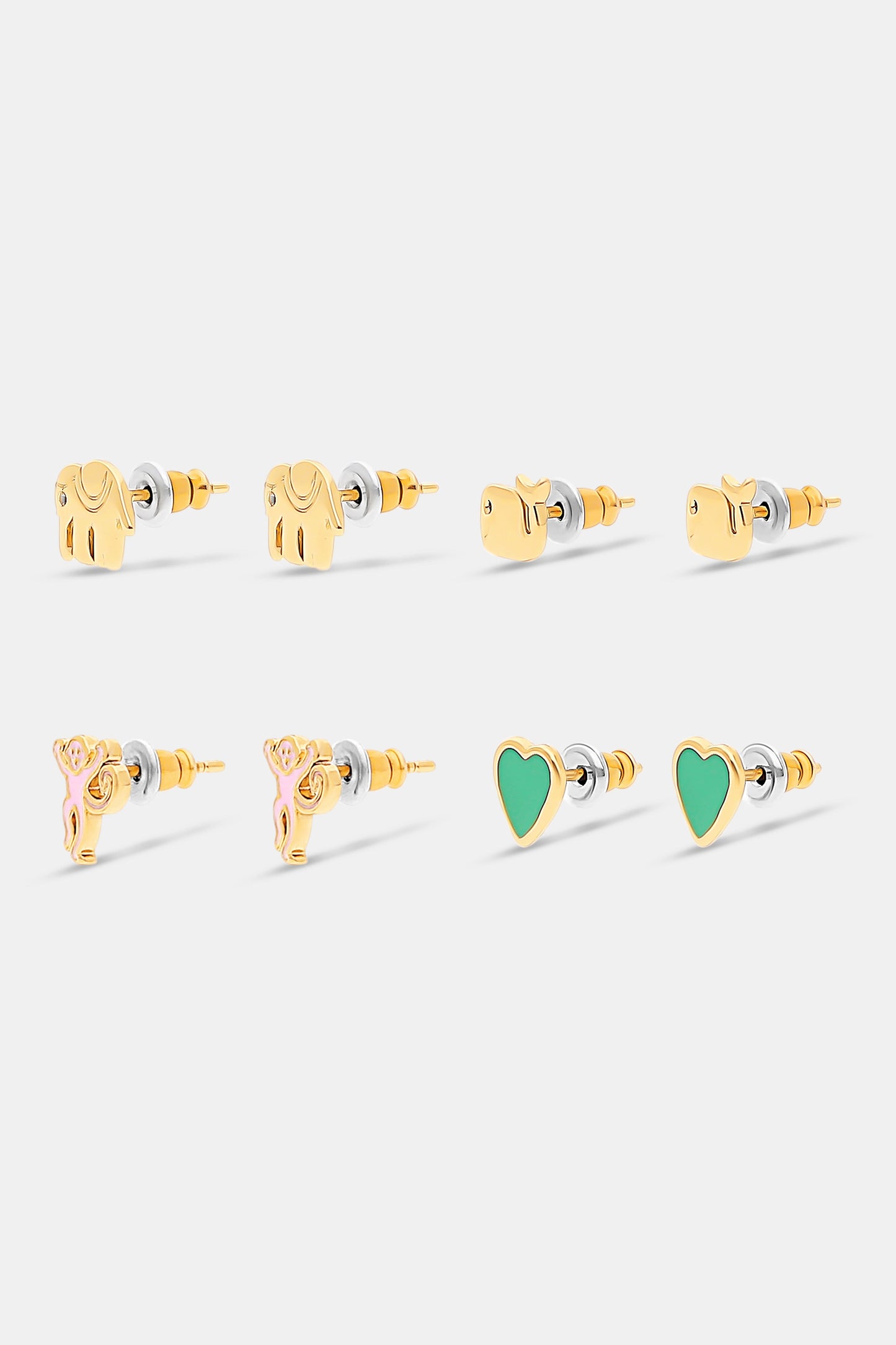 Roller Rabbit Pink/Green ICON PARTY EARRING PACK