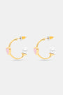 Roller Rabbit Pink PEARL HEART HOOPS