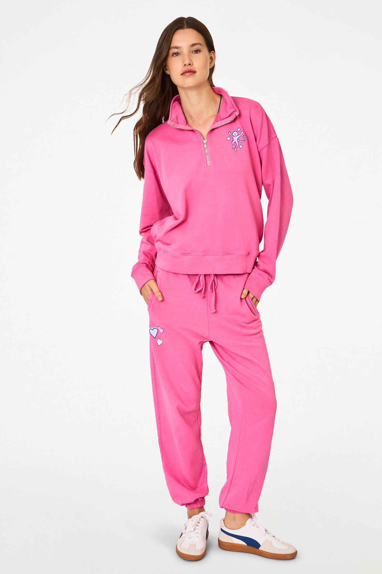 Roller Rabbit Berry Monkey Love Sweatpants