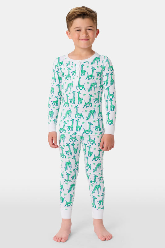 Roller Rabbit Green Kids Gigi Giraffe Pajamas