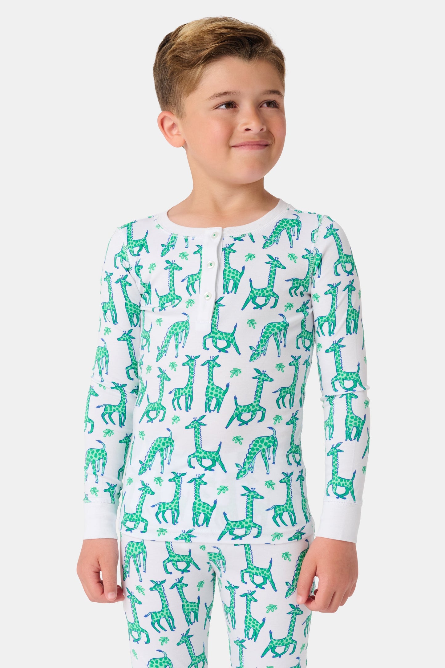 Roller Rabbit Green Kids Gigi Giraffe Pajamas
