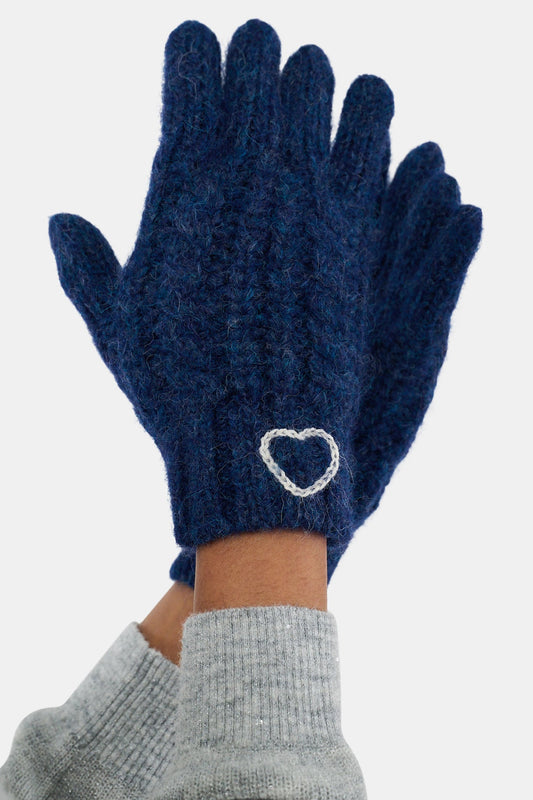 Hearts Embroidery Gloves