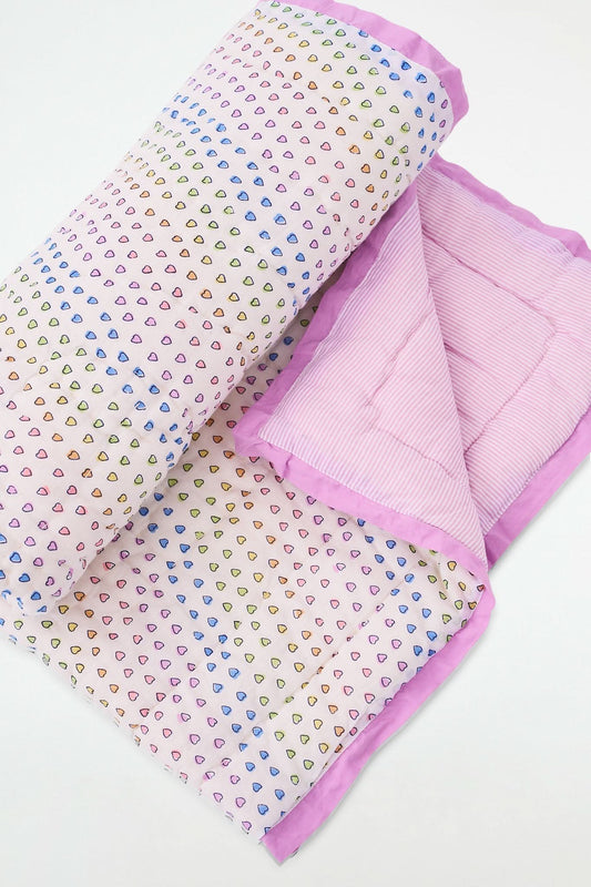 Roller Rabbit Disco Hearts Baby Quilt