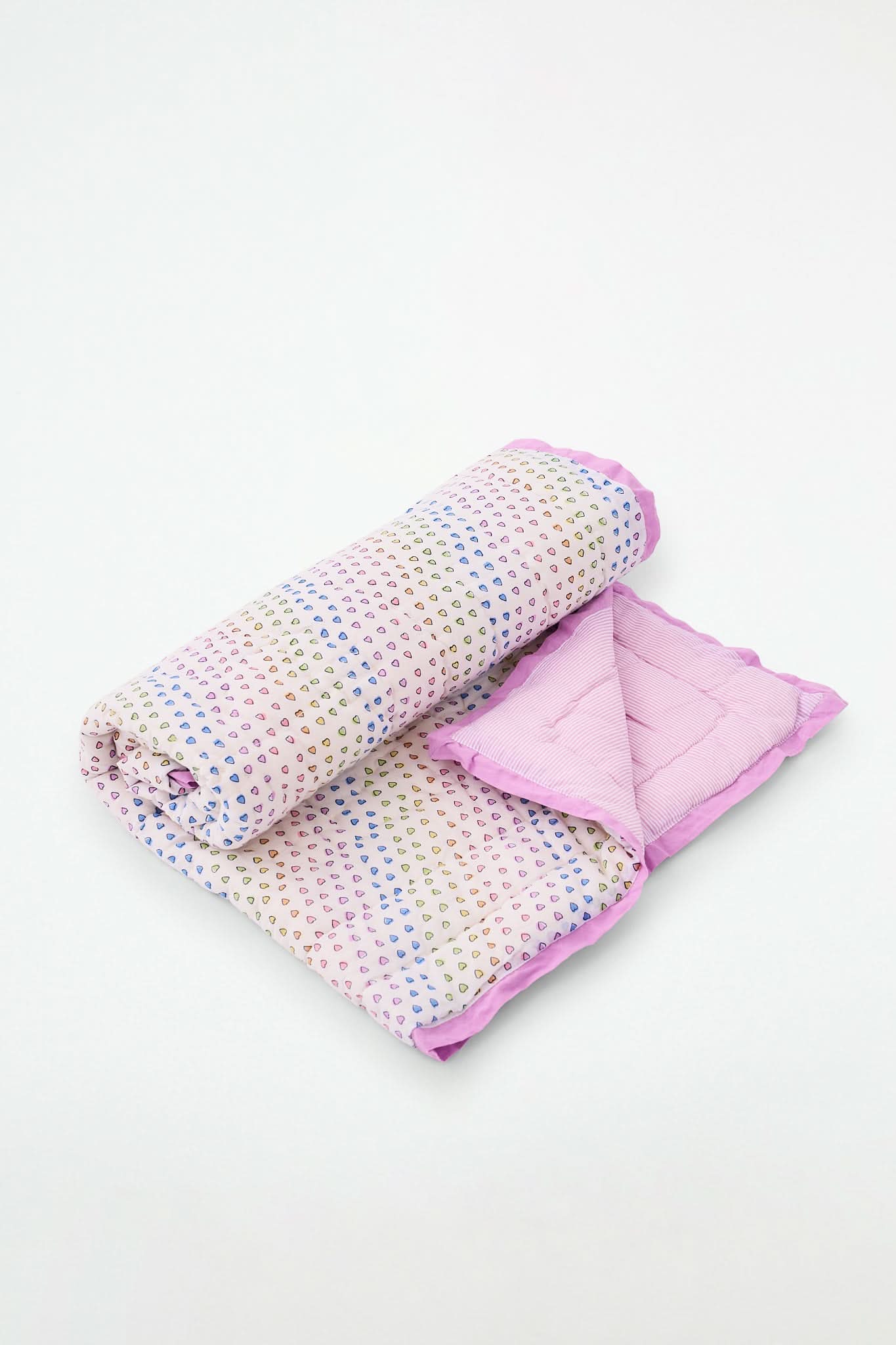 Roller Rabbit Disco Hearts Baby Quilt