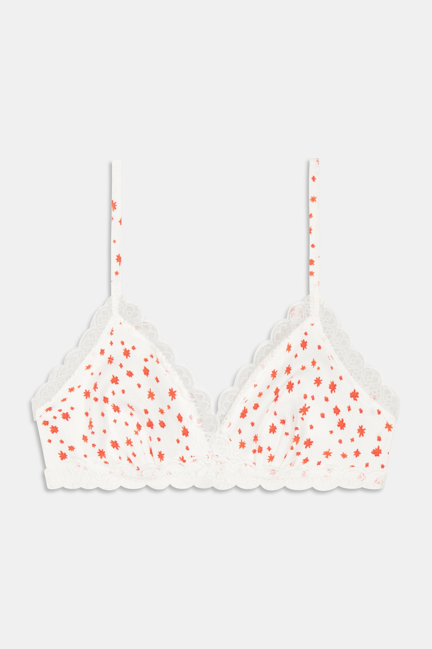 Roller Rabbit Orange Étoiles Pointelle Jane Bralette