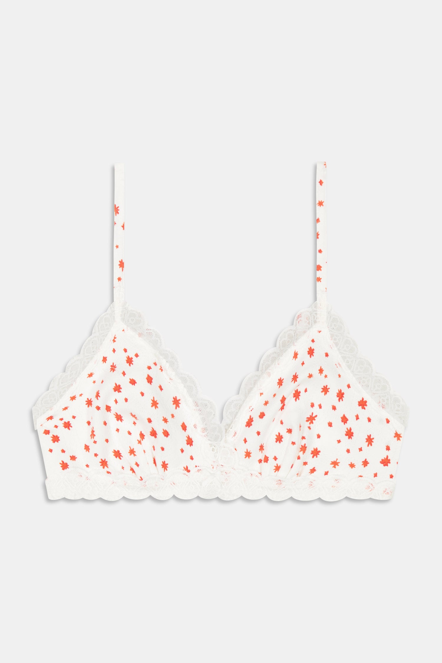 Roller Rabbit Orange Étoiles Pointelle Jane Bralette