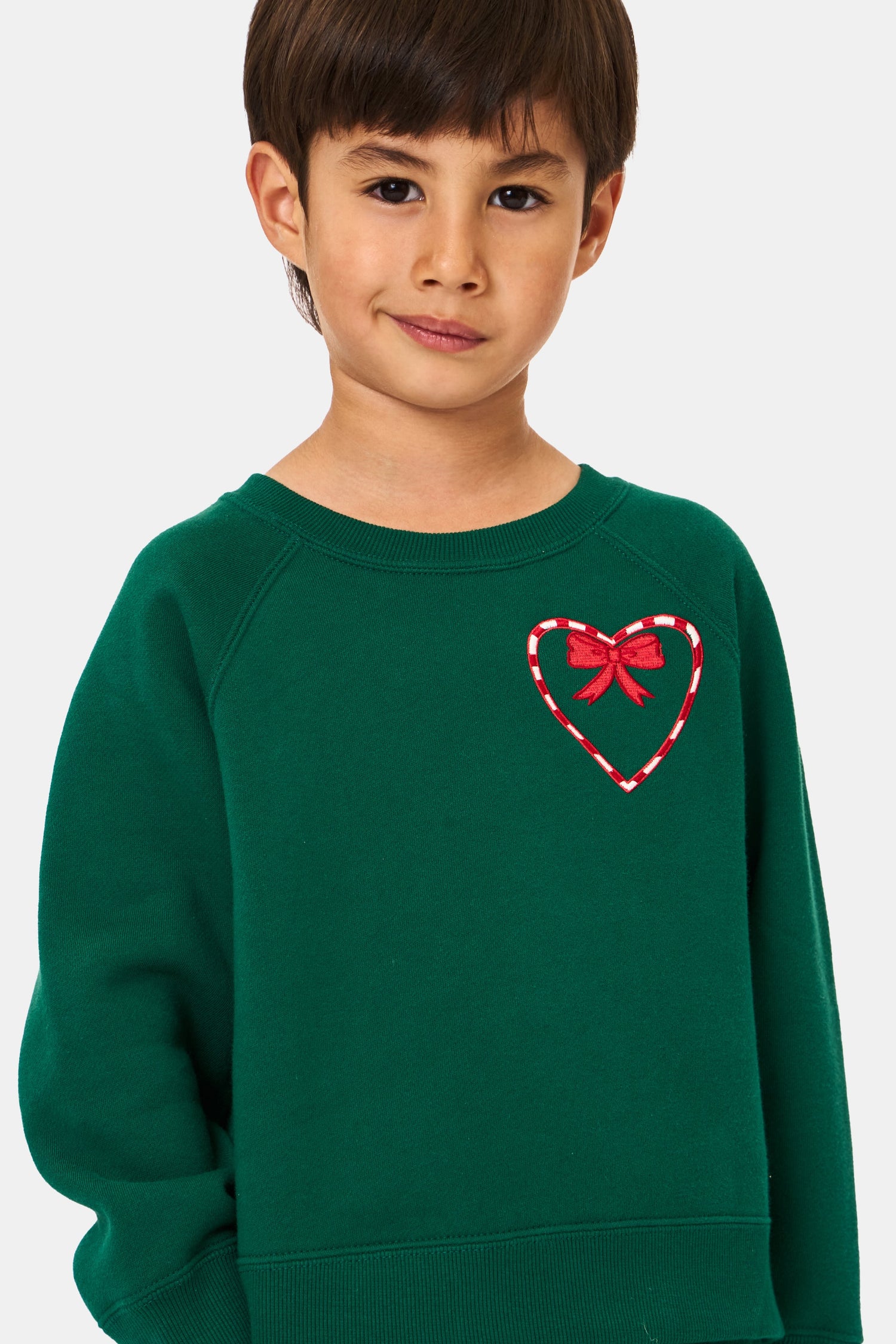 ROLLER RABBIT GREEN KIDS SNOW VILLAGE CREWNECK