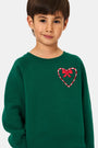 ROLLER RABBIT GREEN KIDS SNOW VILLAGE CREWNECK