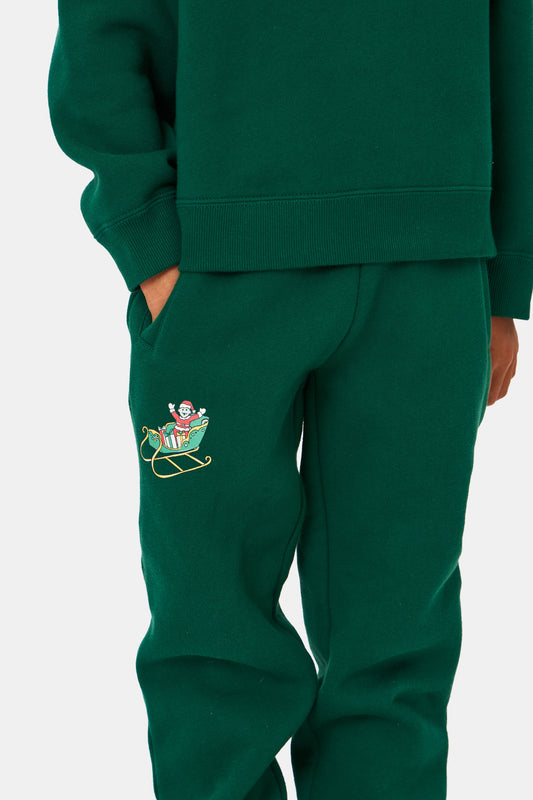 ROLLER RABBIT GREEN KIDS SNOW VILLAGE SWEATPANTS