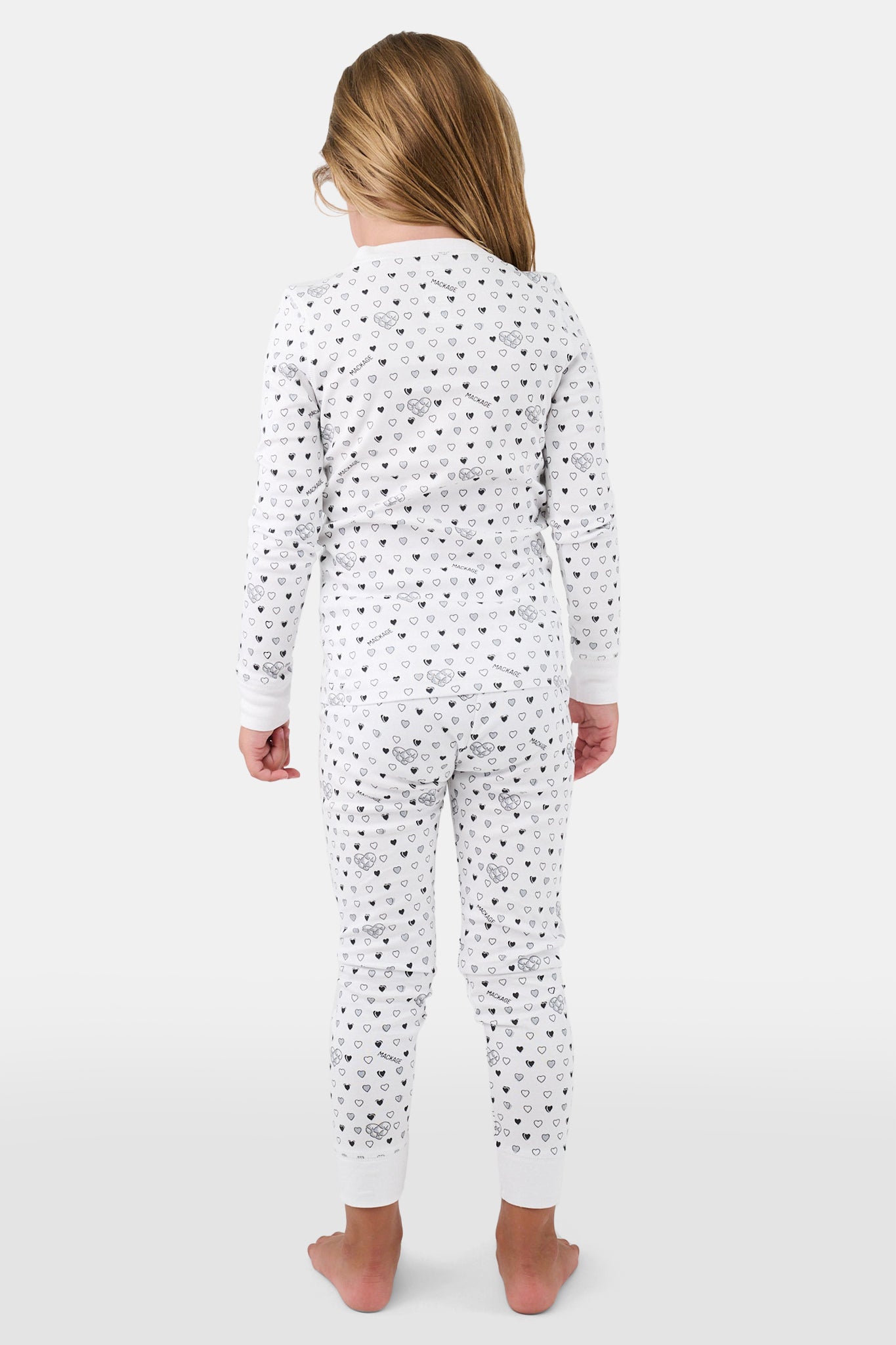 Roller Rabbit  Kids Black Quilted Hearts Pajamas