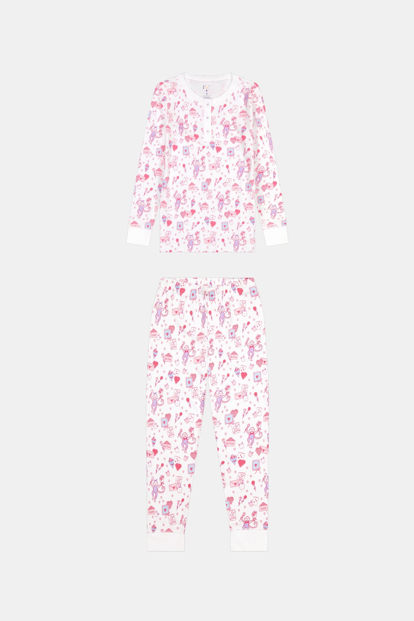 Roller Rabbit Pink Kids Love Letters Juniper Pajamas