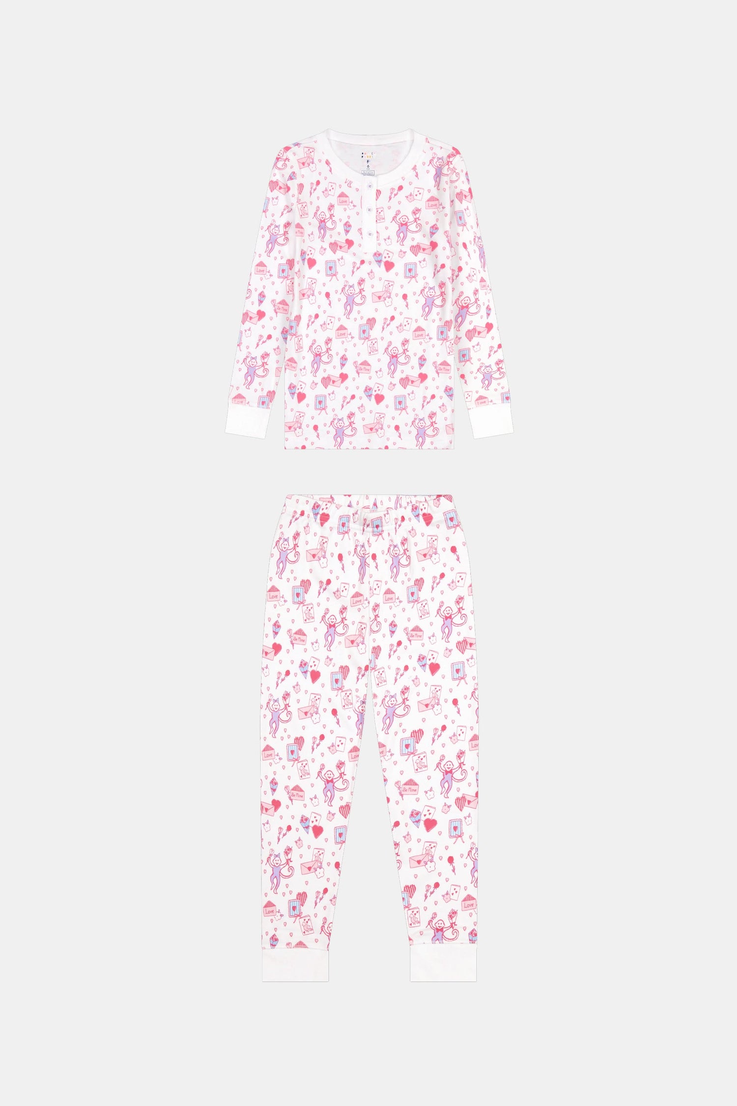 Roller Rabbit Pink Kids Love Letters Juniper Pajamas