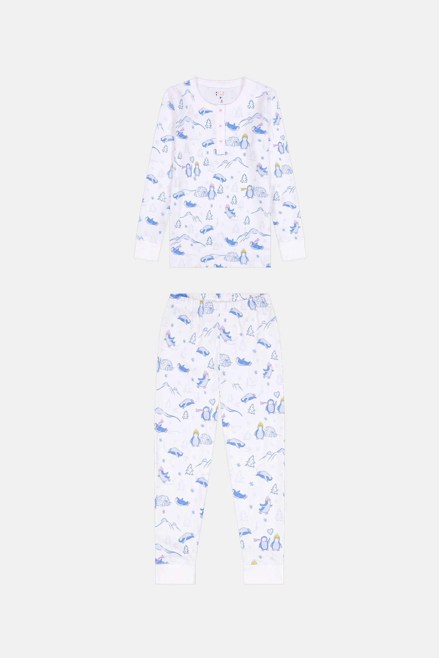 Roller Rabbit Blue Kids Penguin Party Pajamas