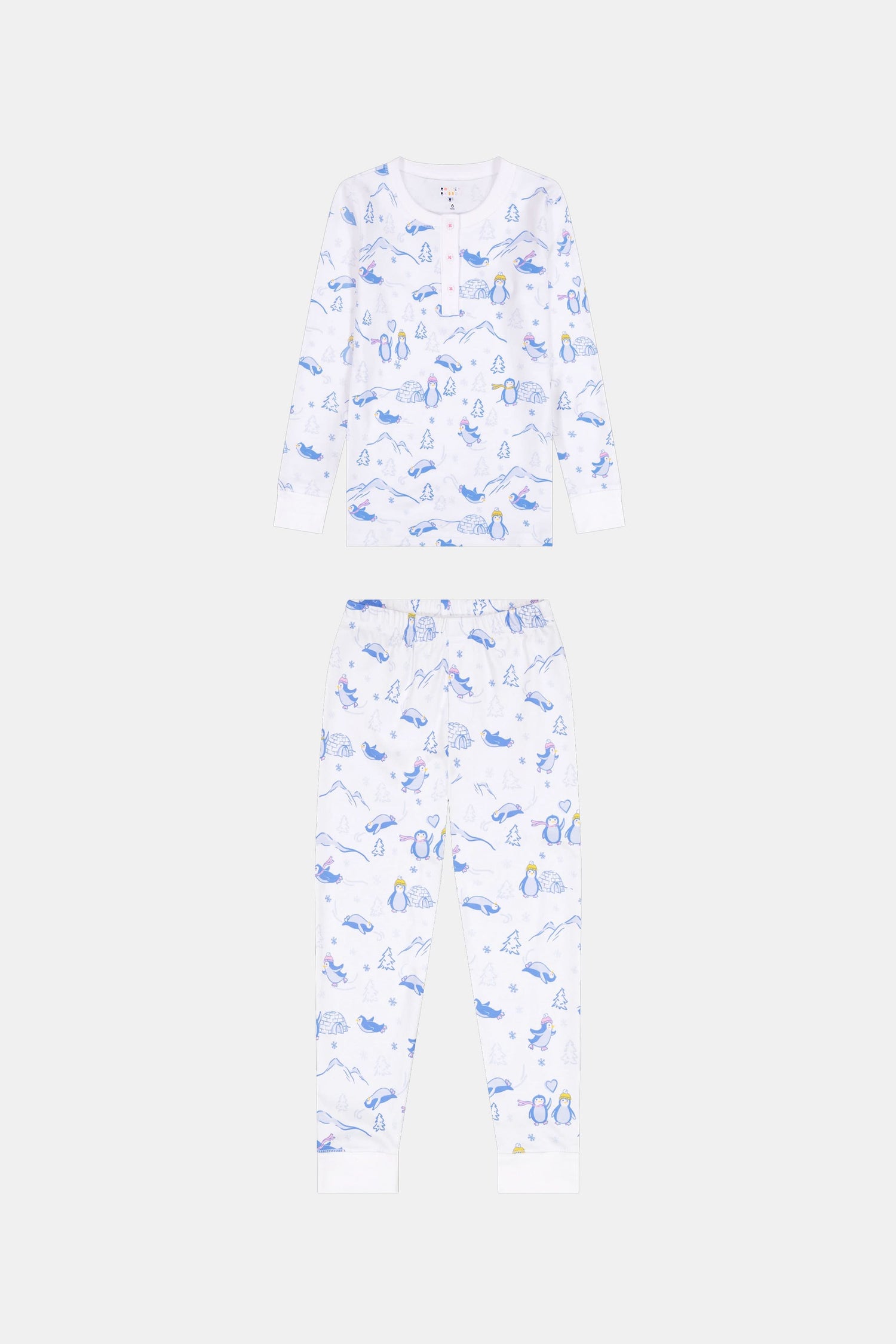 Roller Rabbit Blue Kids Penguin Party Pajamas