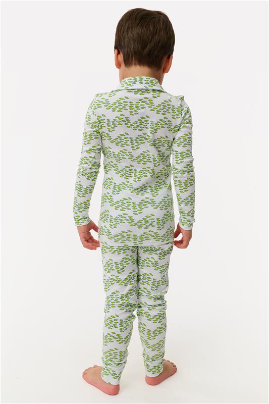 Roller Rabbit Red Kids Minnows Parker Polo Pajamas