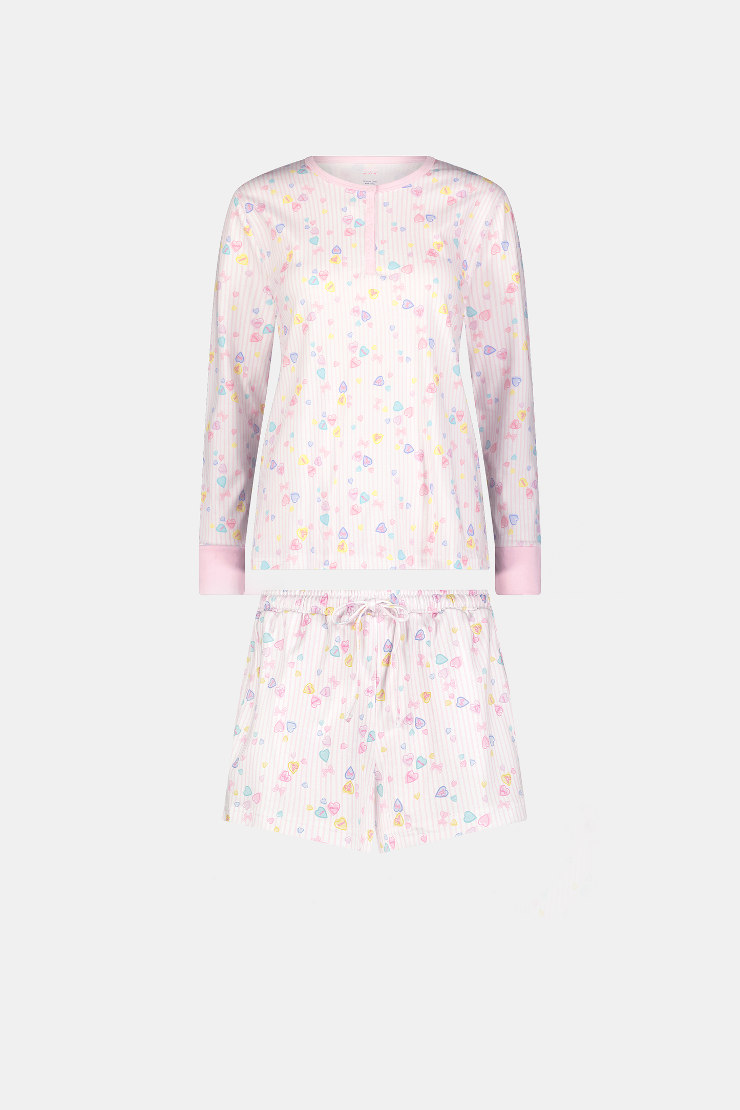 Roller Rabbit Pink Sugar Candy Heart Stripe Hunter Pajamas