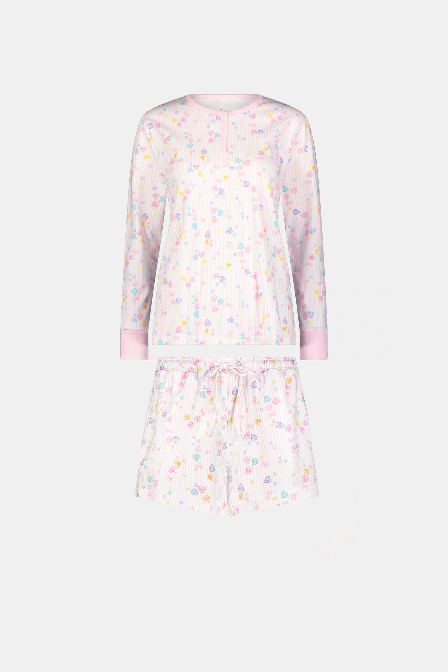 Roller Rabbit Pink Sugar Candy Heart Stripe Hunter Pajamas