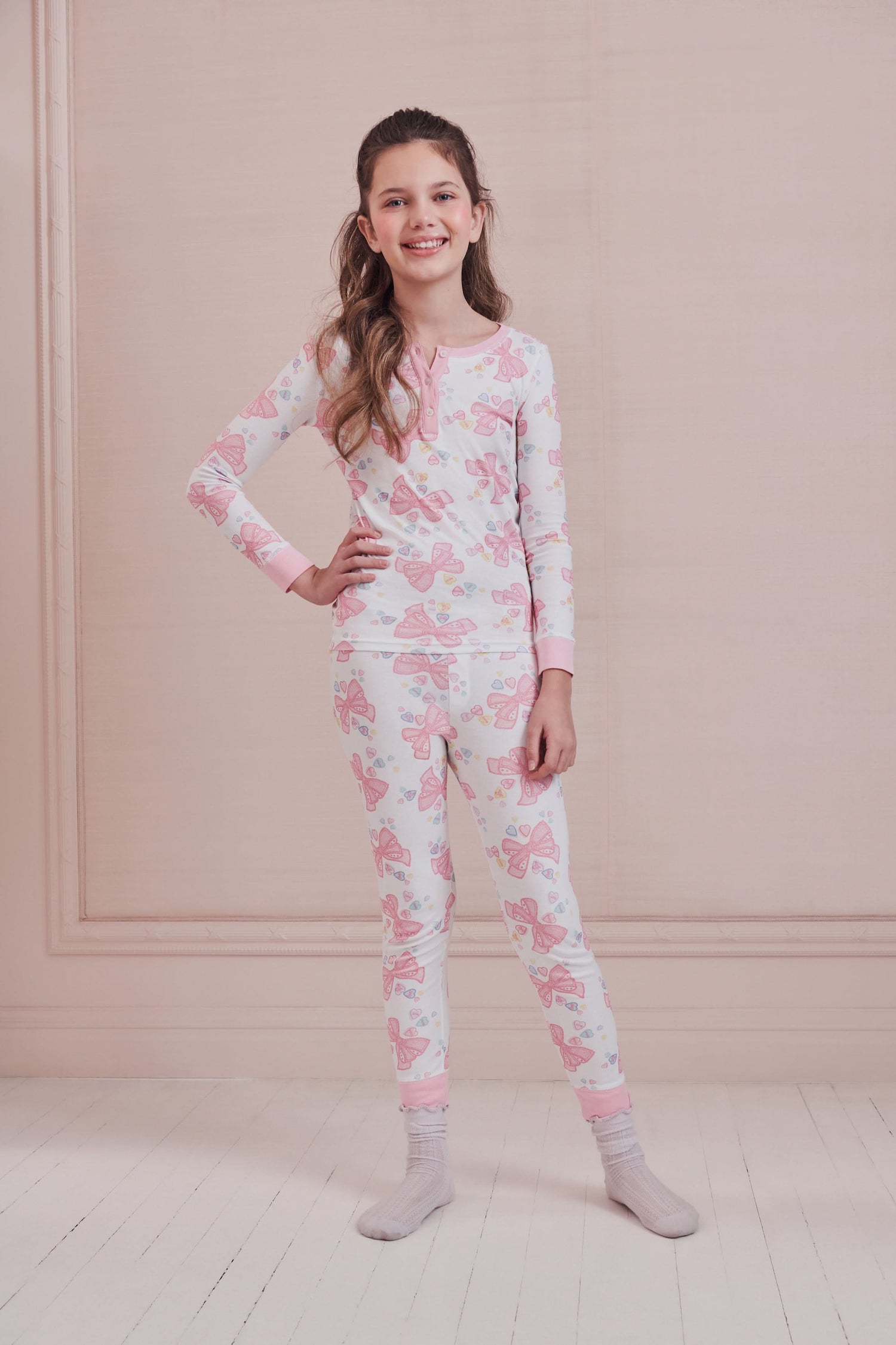 Roller Rabbit Pink Sugar Kids Doily Beaux Pajamas