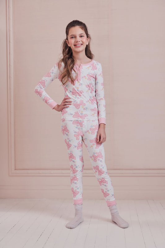 Roller Rabbit Pink Sugar Kids Doily Beaux Pajamas