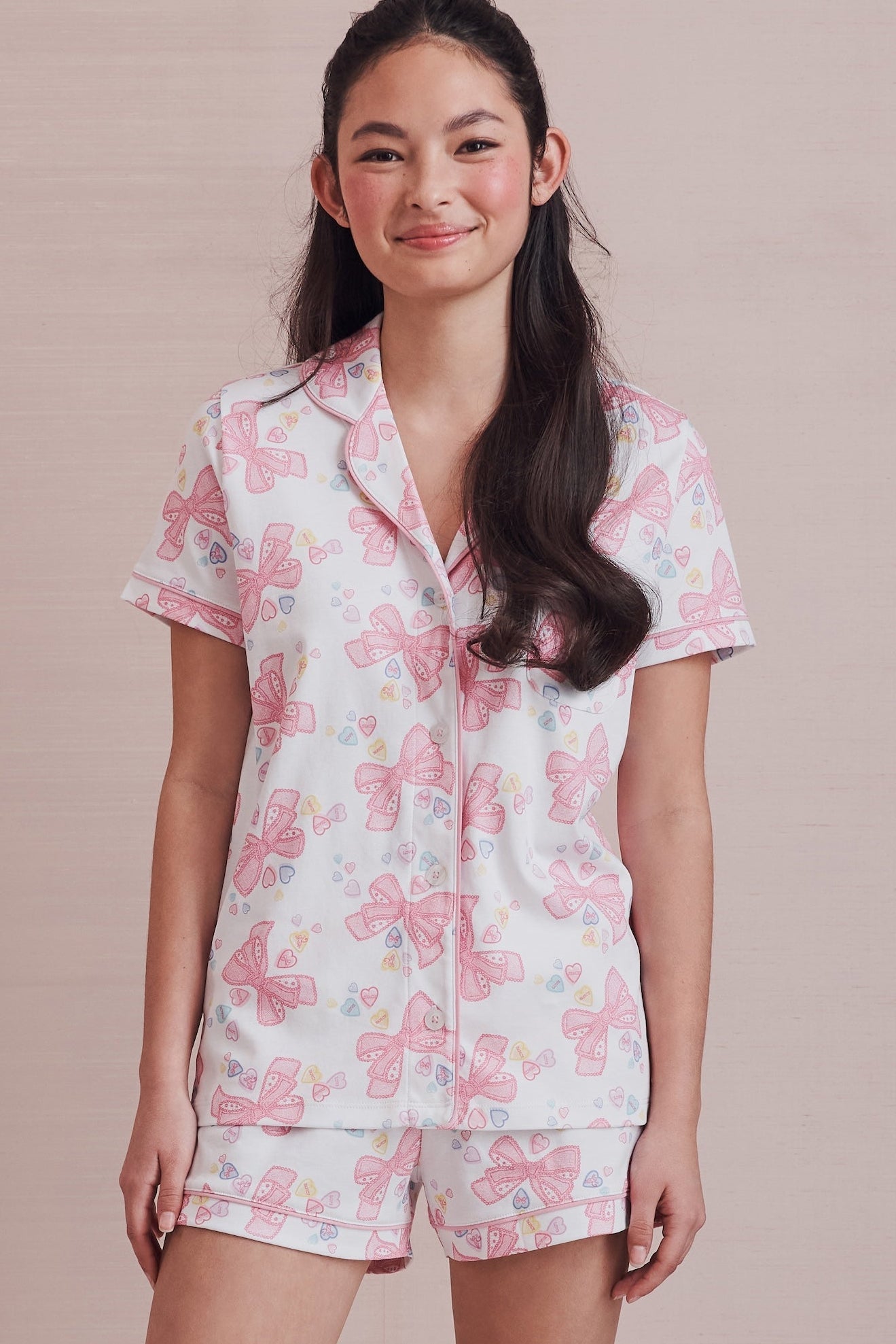 Roller Rabbit Pink Sugar Doily Beaux Polo Pajamas