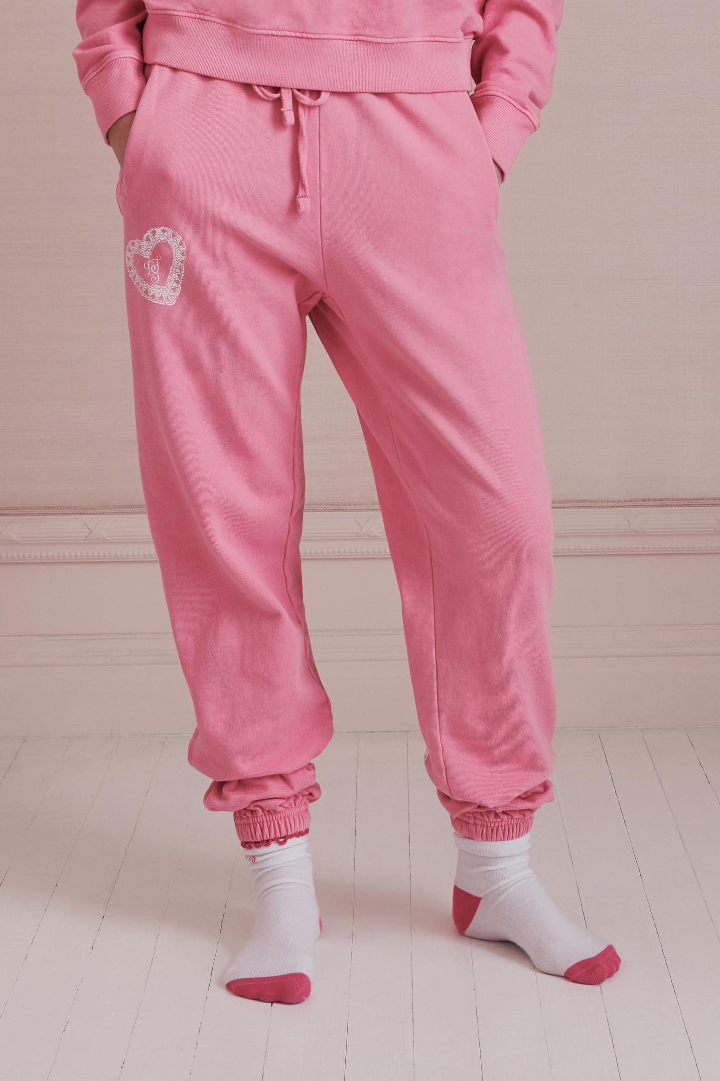 Roller Rabbit Blush Vintage Valentine Sweatpants