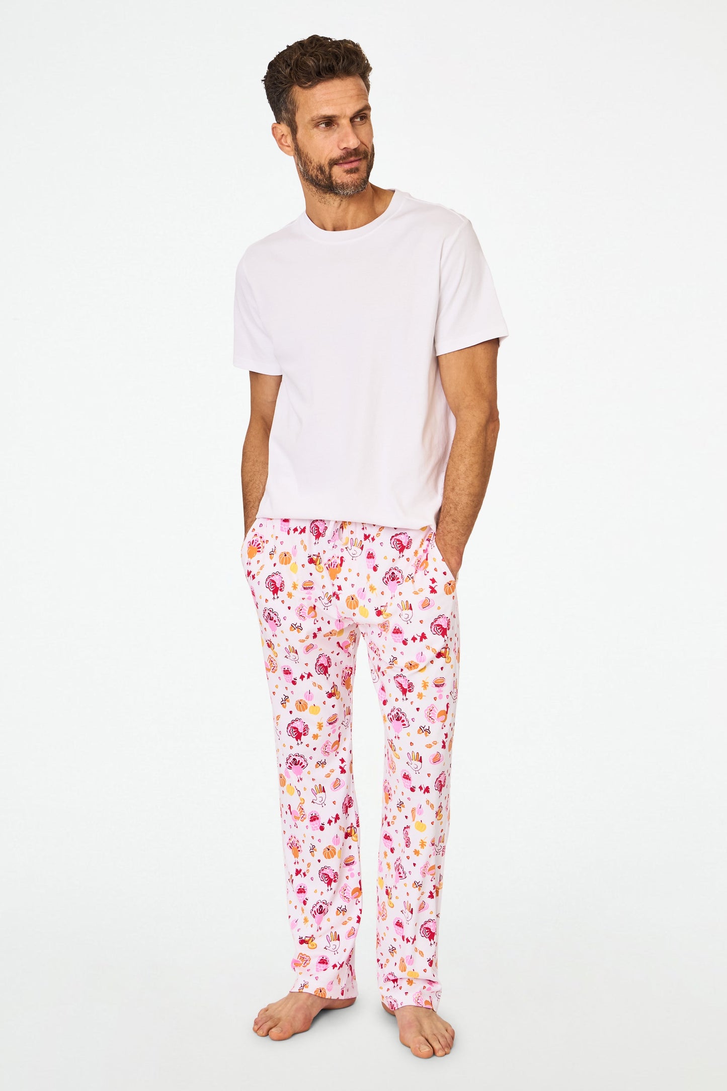 Roller Rabbit Men's Orange Fall-A-Palooza Troy Pajamas