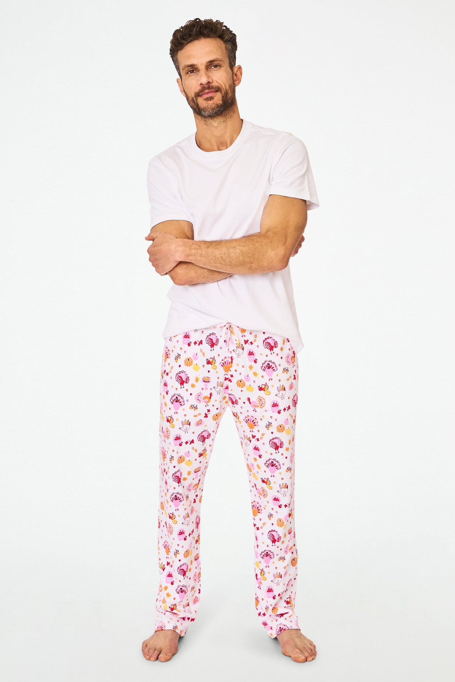 Roller Rabbit Men's Orange Fall-A-Palooza Troy Pajamas