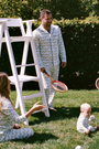 Roller Rabbit Lime Mens Minnows Long Sleeve Polo Pajamas