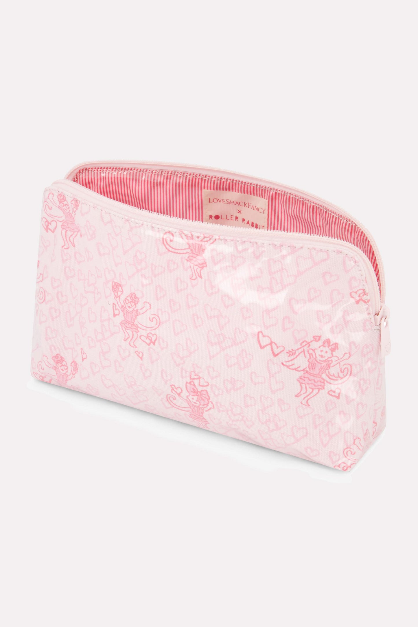 Roller Rabbit Pink Cupids Kiss Makeup Bag