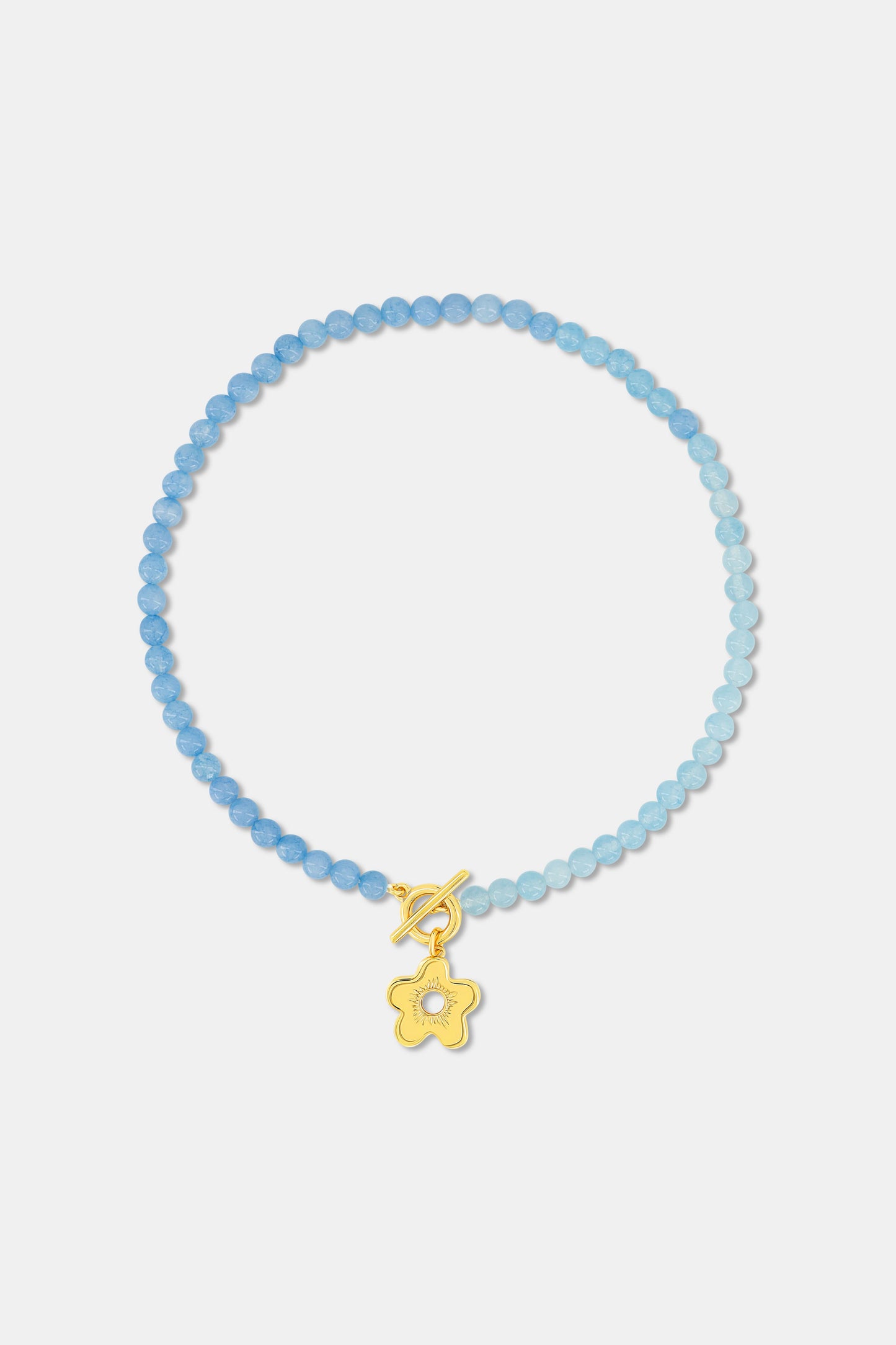Roller Rabbit Blue FLOWER CHARM BEADED NECKLACE